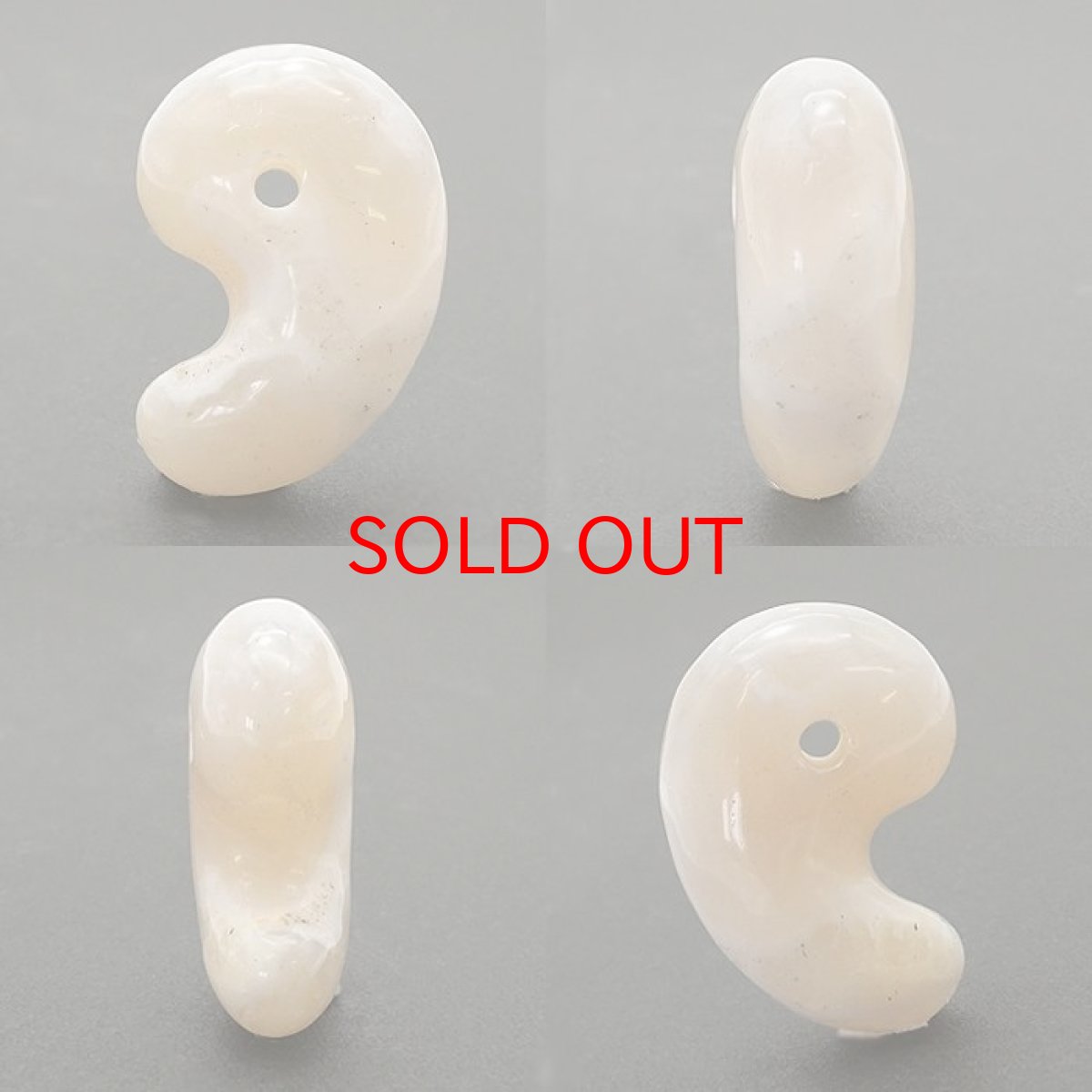 画像2: 【 一点もの 】山形メノウ 勾玉 30mm 日本銘石 国石 山形県産 日本製 自社製 Yamagata Agate magatama 瑪瑙 めのう  天然石 パワーストーン カラーストーン (2)