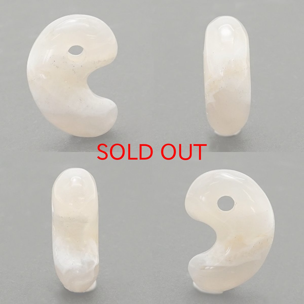 画像2: 【 一点もの 】山形メノウ 勾玉 20mm 日本銘石 国石 山形県産 日本製 自社製 Yamagata Agate magatama 瑪瑙 めのう  天然石 パワーストーン カラーストーン (2)