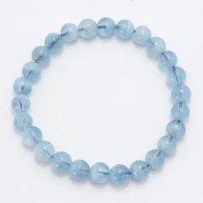 画像3: 【 一点もの 】 ホワイトクラウドアクアマリン ブレスレット 7mm ブラジル産 White Cloud Aquamarine アクアマリン 3月 誕生石 天然石 パワーストーン カラーストーンm ブラジル産 White Cloud Aquamarine アクアマリン 3月 誕生石 天然石 パワーストーン カラーストーン (3)