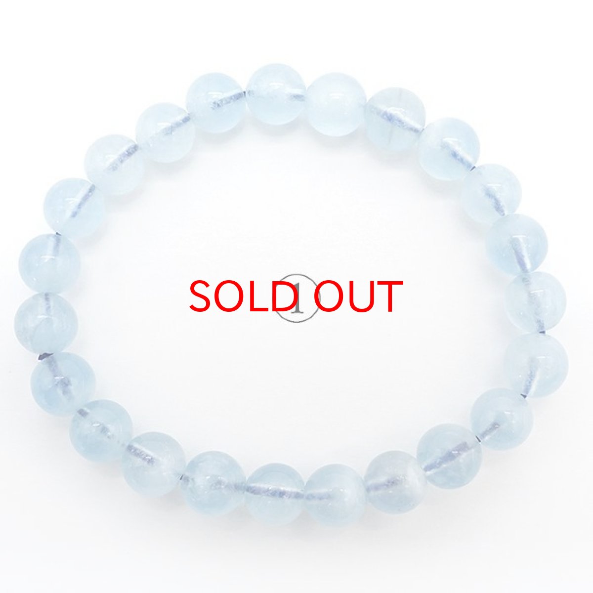 画像2: 【 一点もの 】 ホワイトクラウドアクアマリン ブレスレット 8mm ブラジル産 White Cloud Aquamarine アクアマリン 3月 誕生石 天然石 パワーストーン カラーストーン (2)