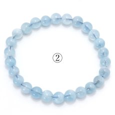 画像4: 【 一点もの 】 ホワイトクラウドアクアマリン ブレスレット 7mm ブラジル産 White Cloud Aquamarine アクアマリン 3月 誕生石 天然石 パワーストーン カラーストーン (4)