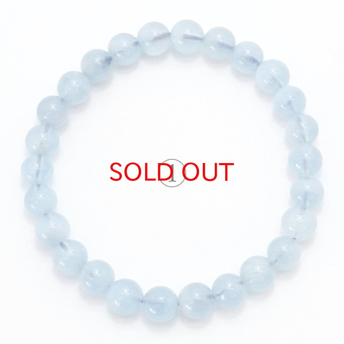 画像2: 【 一点もの 】 ホワイトクラウドアクアマリン ブレスレット 7mm ブラジル産 White Cloud Aquamarine アクアマリン 3月 誕生石 天然石 パワーストーン カラーストーン (2)