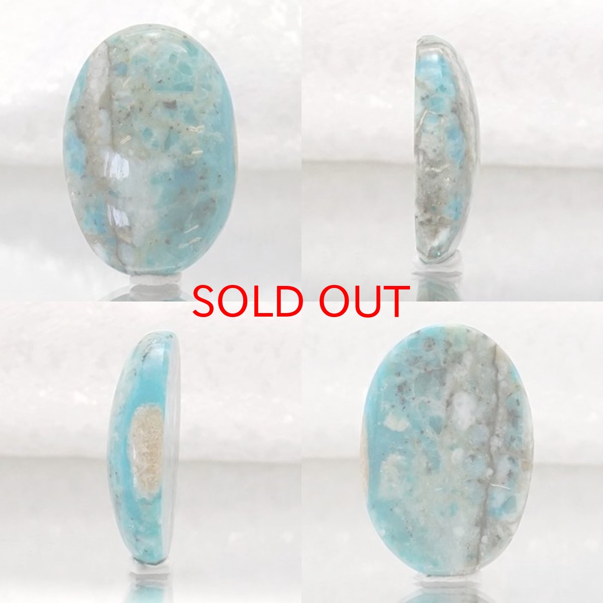 画像2: 【一点物】オパリーナ ルース 13.1ct  ペルー産 オーバル アンデスオパール ブルーオパール コモンオパール 天然石 パワーストーン ギフト プレゼント カラーストーン (2)