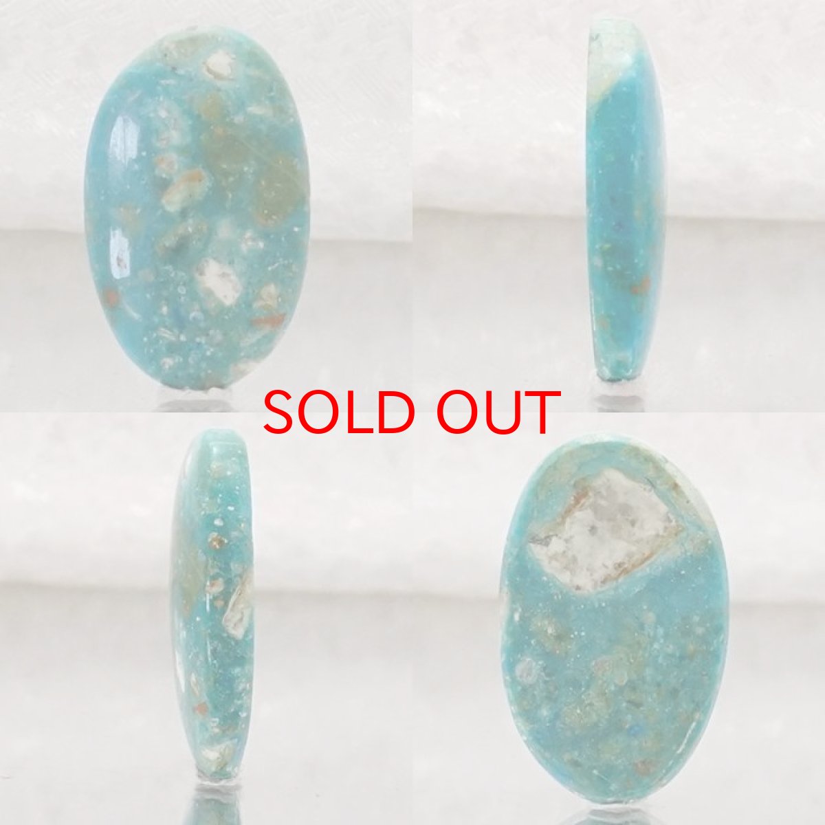 画像2: 【一点物】オパリーナ ルース 7.1ct  ペルー産 オーバル アンデスオパール ブルーオパール コモンオパール 天然石 パワーストーン ギフト プレゼント カラーストーン (2)