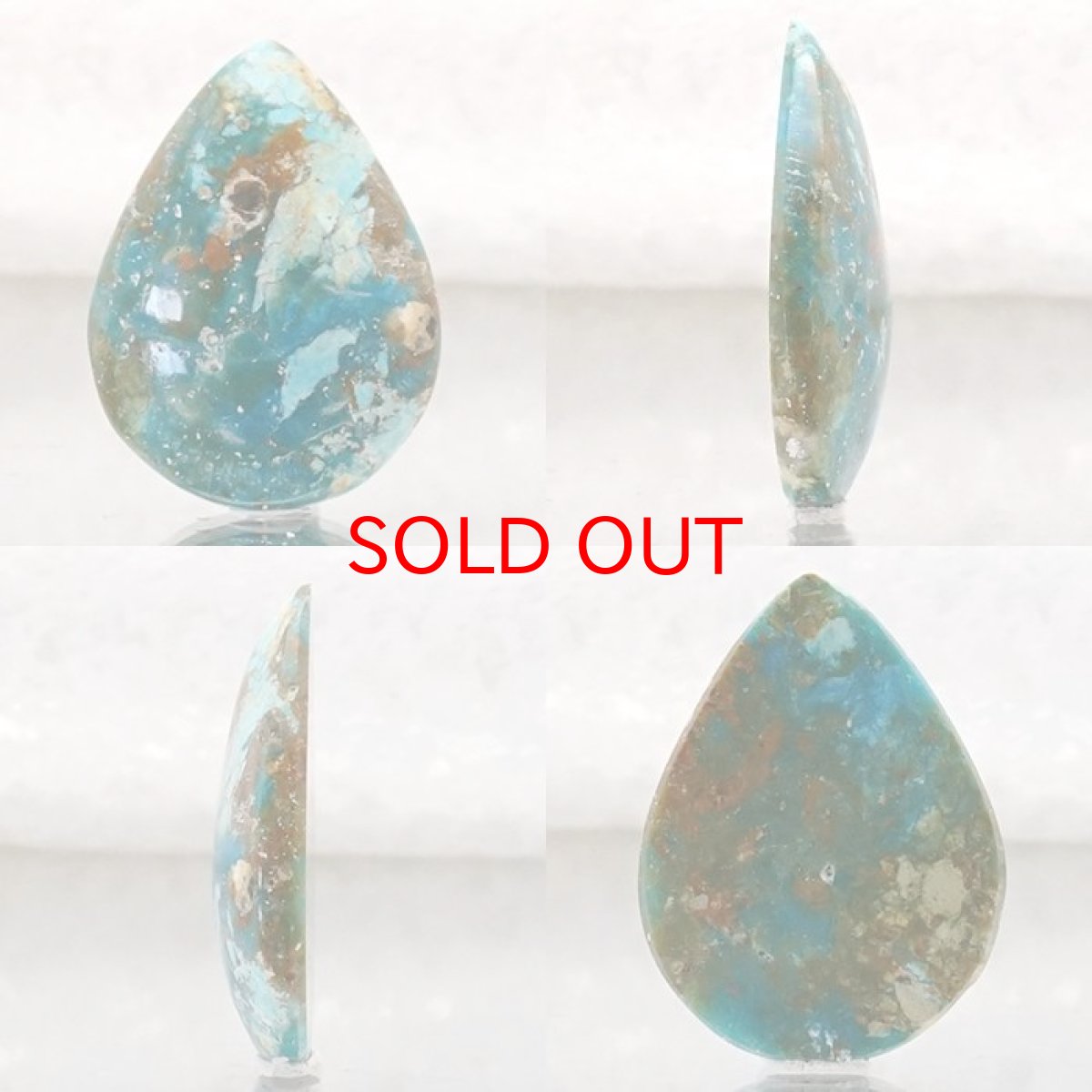 画像2: 【一点物】オパリーナ ルース 8.6ct  ペルー産 ペアーシェイプ 雫型 アンデスオパール ブルーオパール コモンオパール 天然石 パワーストーン ギフト プレゼント カラーストーン (2)