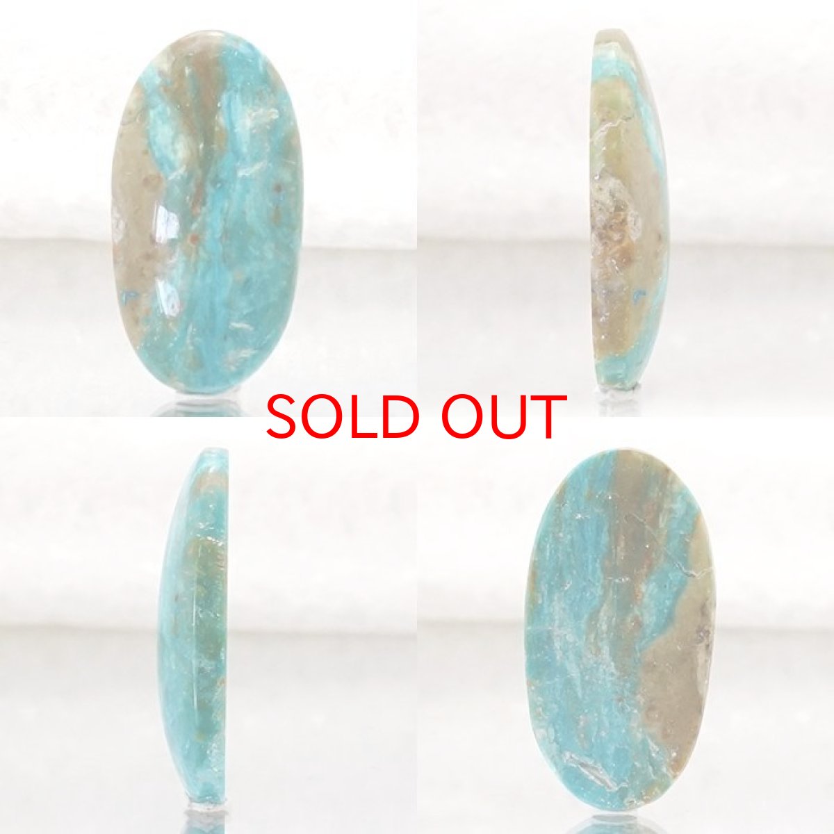 画像2: 【一点物】オパリーナ ルース 10.4ct  ペルー産 オーバル アンデスオパール ブルーオパール コモンオパール 天然石 パワーストーン ギフト プレゼント カラーストーン (2)