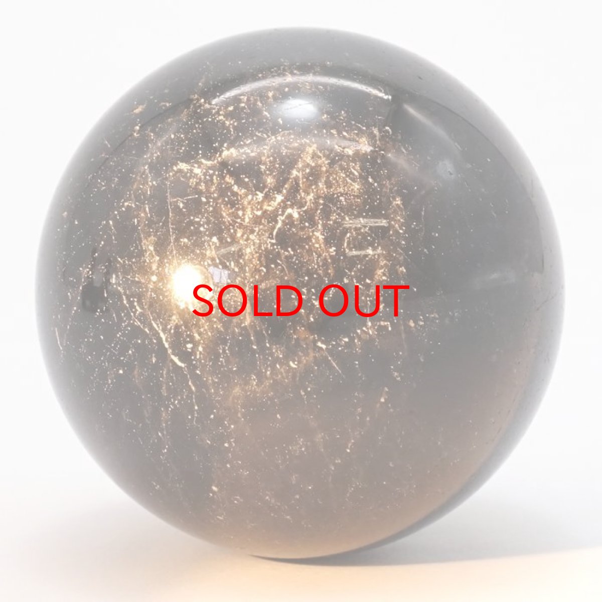 画像5: 【 一点物 】 黒平水晶 丸玉 50mm 176g 山梨県産 黒水晶 Kurobera Quartz お守り 浄化 国産水晶 天然石 パワーストーン 日本銘石 カラーストーン (5)