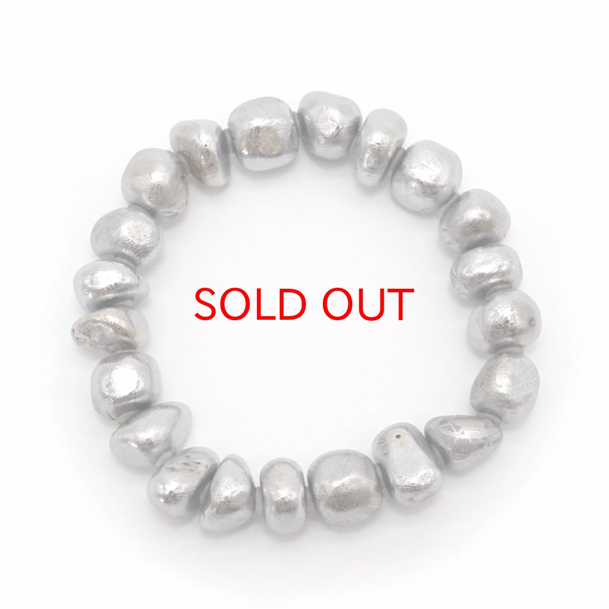 画像3: 【一点物】 ギベオンブレスレット タンブル型 ギベオン メッキ加工 ナミビア産 宇宙のパワー 隕石 チャネリング 浄化 天然石 パワーストーン カラーストーン (3)