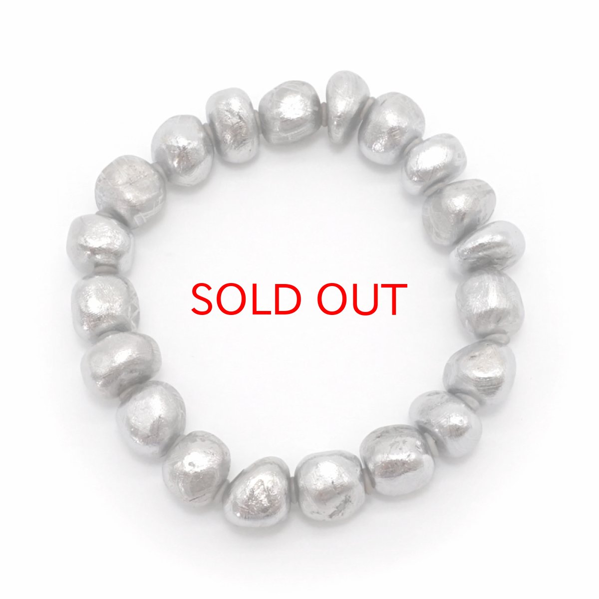 画像3: 【一点物】 ギベオンブレスレット タンブル型 ギベオン メッキ加工 ナミビア産 宇宙のパワー 隕石 チャネリング 浄化 天然石 パワーストーン カラーストーン (3)