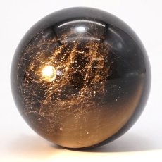 画像3: 【 一点物 】 黒平水晶 丸玉 50mm 176g 山梨県産 黒水晶 Kurobera Quartz お守り 浄化 国産水晶 天然石 パワーストーン 日本銘石 カラーストーン (3)