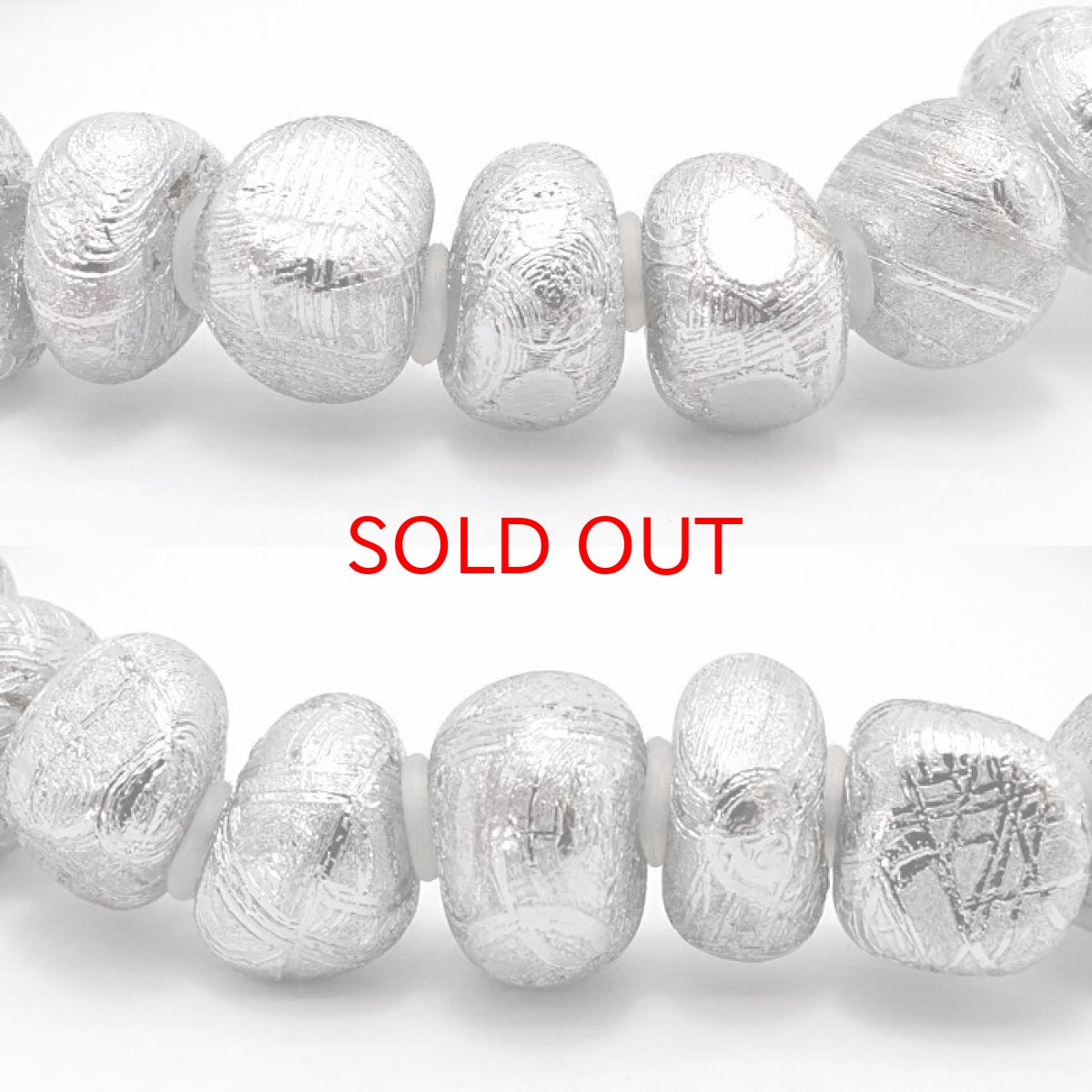 画像2: 【一点物】 ギベオンブレスレット タンブル型 ギベオン メッキ加工 ナミビア産 宇宙のパワー 隕石 チャネリング 浄化 天然石 パワーストーン カラーストーン (2)