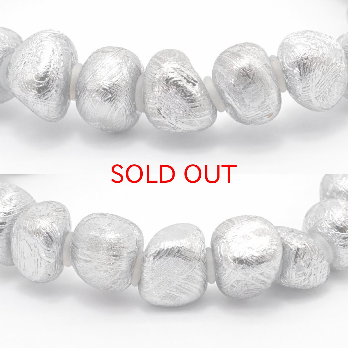 画像3: 【一点物】 ギベオンブレスレット タンブル型 ギベオン メッキ加工 ナミビア産 宇宙のパワー 隕石 チャネリング 浄化 天然石 パワーストーン カラーストーン (3)