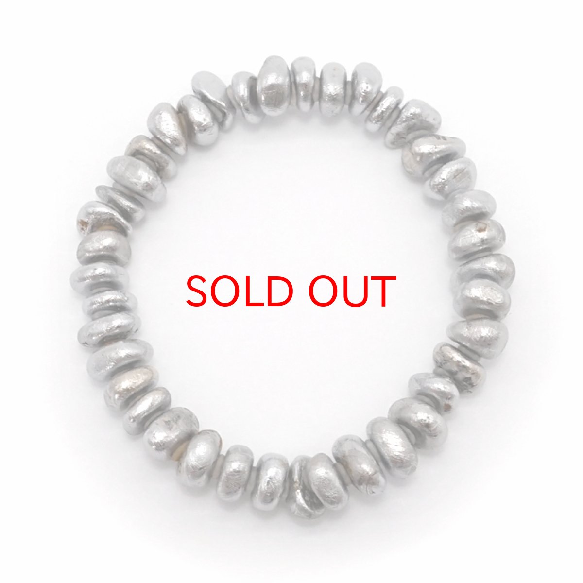 画像3: 【一点物】 ギベオンブレスレット タンブル型 ギベオン メッキ加工 ナミビア産 宇宙のパワー 隕石 チャネリング 浄化 天然石 パワーストーン カラーストーン (3)