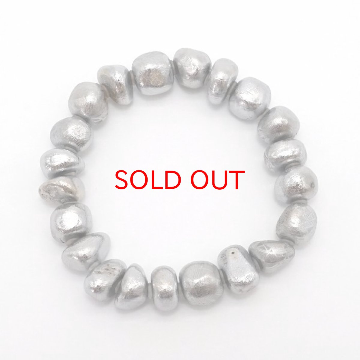 画像3: 【一点物】 ギベオンブレスレット タンブル型 ギベオン メッキ加工 ナミビア産 宇宙のパワー 隕石 チャネリング 浄化 天然石 パワーストーン カラーストーン (3)