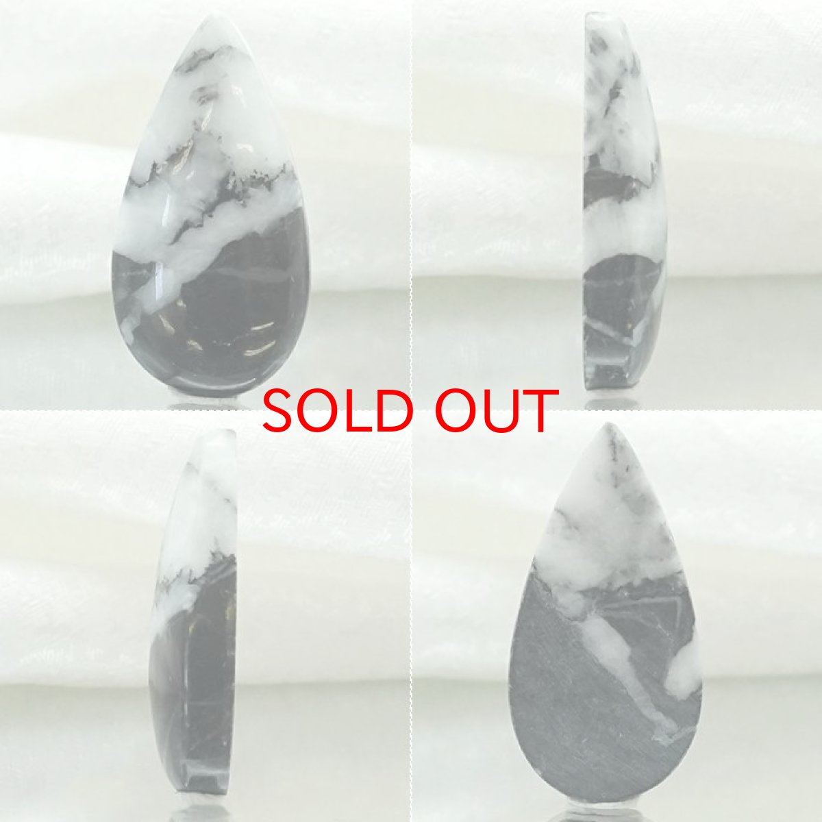 画像2: 【20%OFFセール】 【一点物】ホワイトバッファロージャスパー ルース 17.80ct インド産 White Buffalo Jasper 天然石 パワーストーン カラーストーン (2)