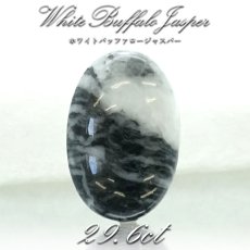 画像1: 【一点物】ホワイトバッファロージャスパー ルース 29.62ct インド産 White Buffalo Jasper 天然石 パワーストーン カラーストーン (1)