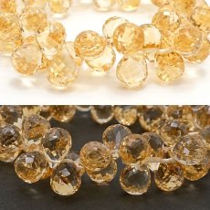 画像2: シトリン ドロップカット ブレスレット 10mm 11月誕生石 Citrine 黄水晶 お守り 浄化 天然石 パワーストーン カラーストーン (2)