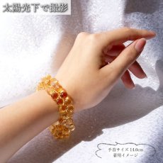 画像4: シトリン ドロップカット ブレスレット 10mm 11月誕生石 Citrine 黄水晶 お守り 浄化 天然石 パワーストーン カラーストーン (4)