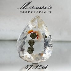 画像1: 【 一点もの 】 マルカジットインクォーツ ルース 67.15ct ブラジル産 marcasite マーカサイトインクォーツ 水晶 マルカジット 裸石 希少石 天然石 パワーストーン カラーストーン (1)