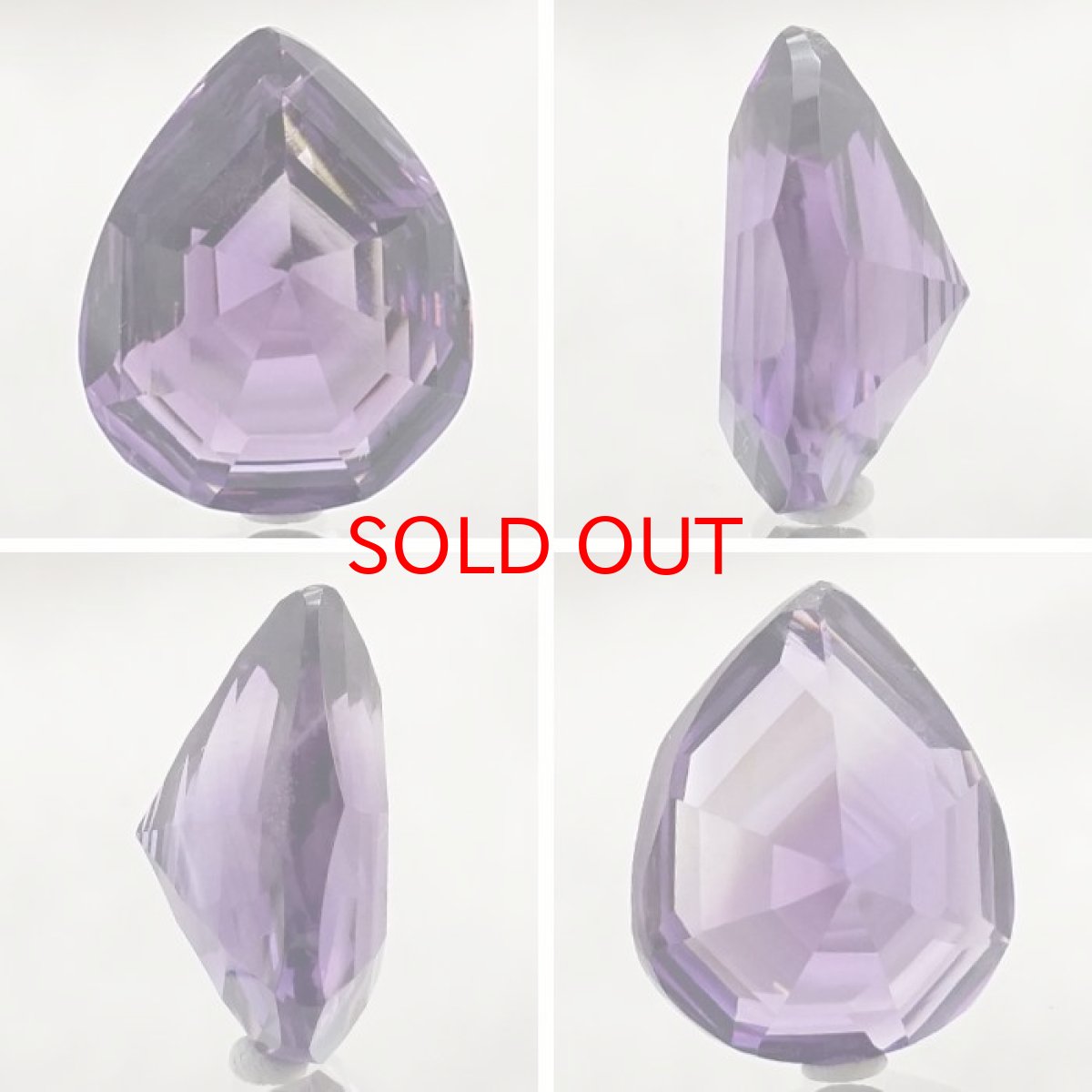 画像2: 【 一点もの 】 アメジスト ルース 7.4ct ウルグアイ産 ドロップカット Amethyst 2月誕生石 紫水晶 裸石 天然石 パワーストーン カラーストーン (2)