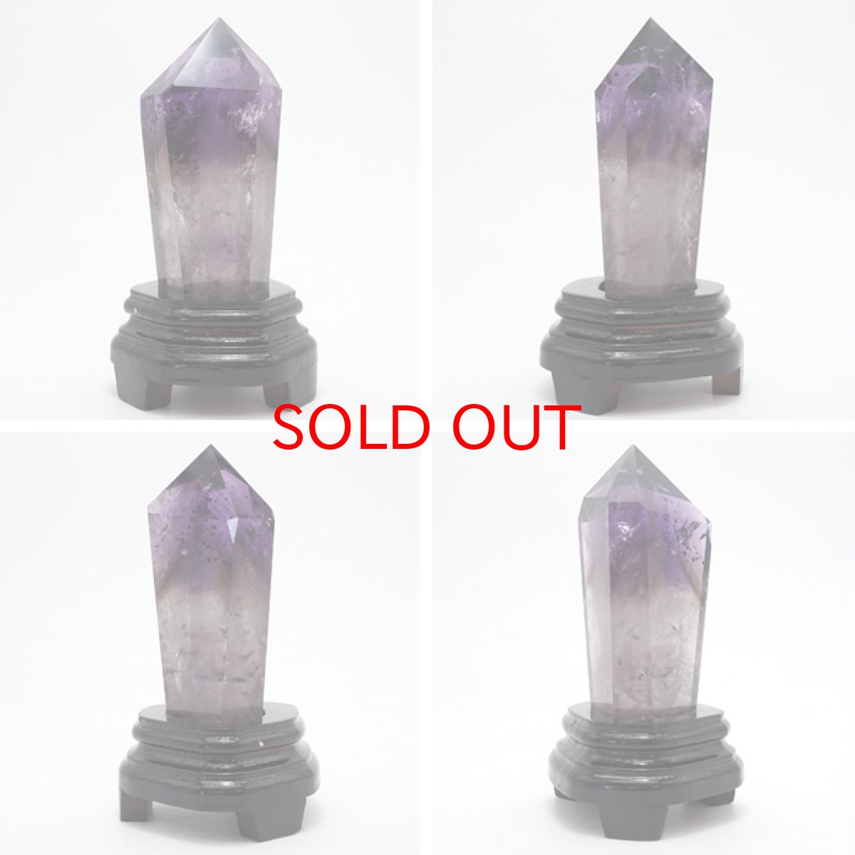 画像2: 【一点もの】 アメジストファントム 六角柱 約447g ブラジル産 ファントムクォーツ アメジスト ポイント amethyst 原石 風水 置物 浄化 天然石 パワーストーン カラーストーン (2)