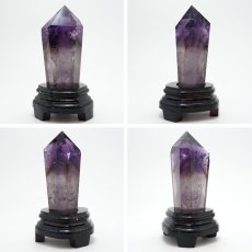 画像2: 【一点もの】 アメジストファントム 六角柱 約447g ブラジル産 ファントムクォーツ アメジスト ポイント amethyst 原石 風水 置物 浄化 天然石 パワーストーン カラーストーン (2)