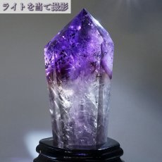 画像7: 【一点もの】 アメジストファントム 六角柱 約447g ブラジル産 ファントムクォーツ アメジスト ポイント amethyst 原石 風水 置物 浄化 天然石 パワーストーン カラーストーン (7)