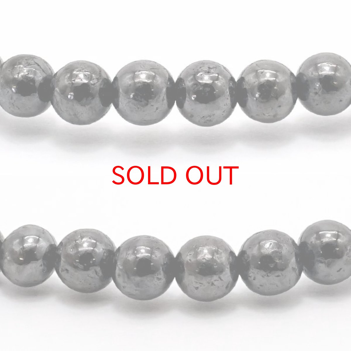 画像2: 【一点もの】 ブラックダイヤモンド 5mm ブレスレット ナイジェリア産 【鑑別書付き】 天然ダイヤモンド Black Diamond 天然石 パワーストーン カラーストーン (2)