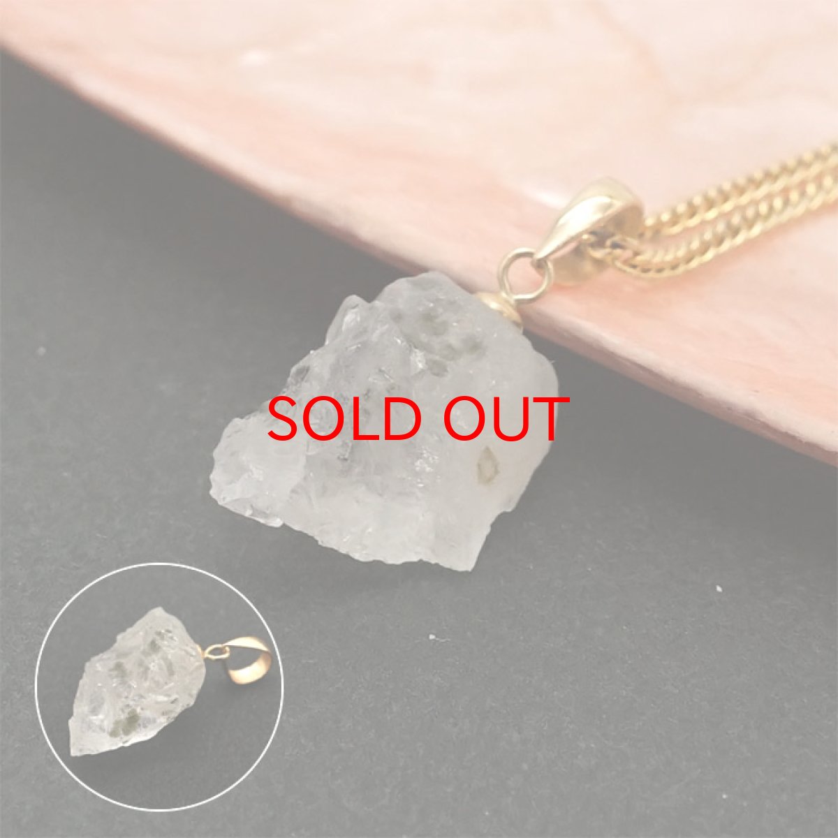 画像3: 《二次鉱床産 ナチュラル原石》 フェナカイト ラフ 原石 ペンダントトップ K18 5.1ct 日本製 【 1点もの 】ロシア産 ラフ原石 Phenakite 希少石 レア  天然石 フェナス石 鉱物 ネックレス 【 送料無料 】パワーストーン 浄化 お守り 天然石 カラーストーン (3)