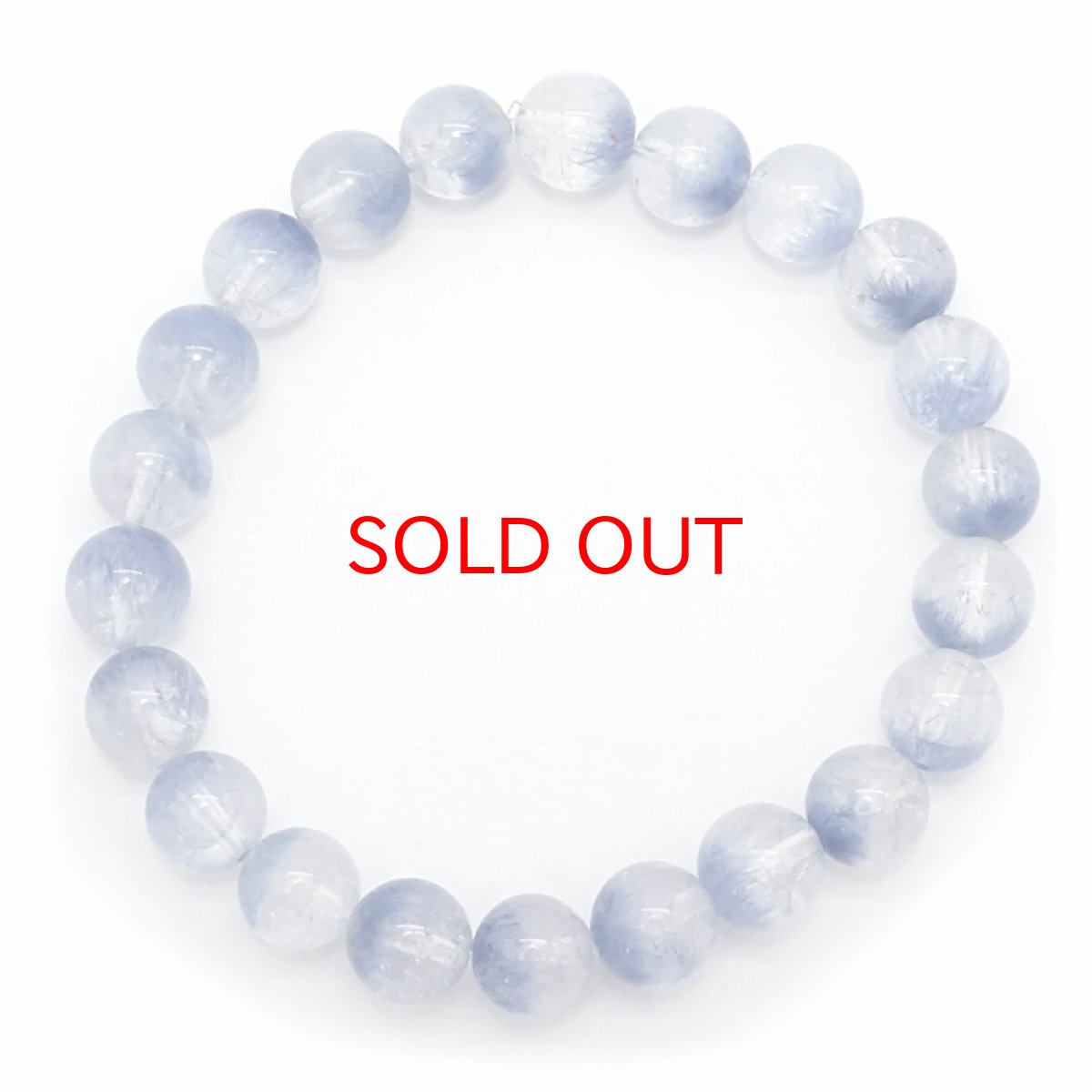 画像4: デュモルチェライトインクォーツ 8.5mm ブレスレット ブラジル産 【 一点もの 】 Dumortierite in quartz デュモルチェライト 青色 紫青色 ブルーガーデンクォーツ 水晶 天然石 パワーストーン カラーストーン (4)