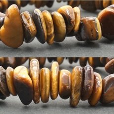 画像3: タイガーズアイ さざれ ブレスレット 10mm アフリカ産 Tiger's Eye 天然石 パワーストーン カラーストーン (3)