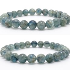 画像2: 【一点もの】 グリーンブルーカイヤナイト 7mm ブレスレット タンザニア産 Green Blue Kyanite 天然石 パワーストーン 【送料無料】 カラーストーン (2)