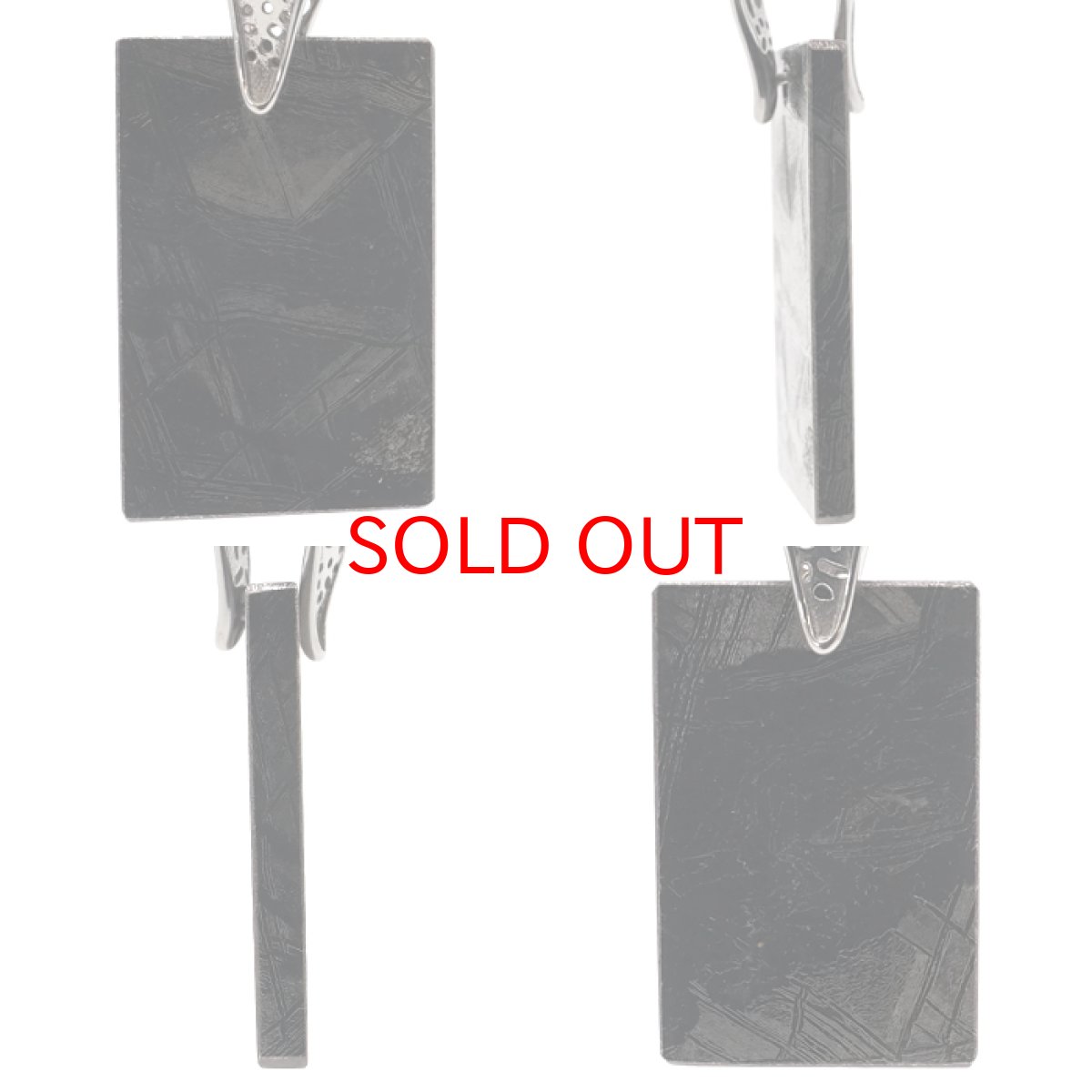 画像2: 【20%OFFセール】 【一点物】 ギベオン ペンダントトップ ブラック プレート ナミビア産 日本製 メッキ加工 宇宙のパワー 隕石 チャネリング 浄化 天然石 パワーストーン カラーストーン (2)