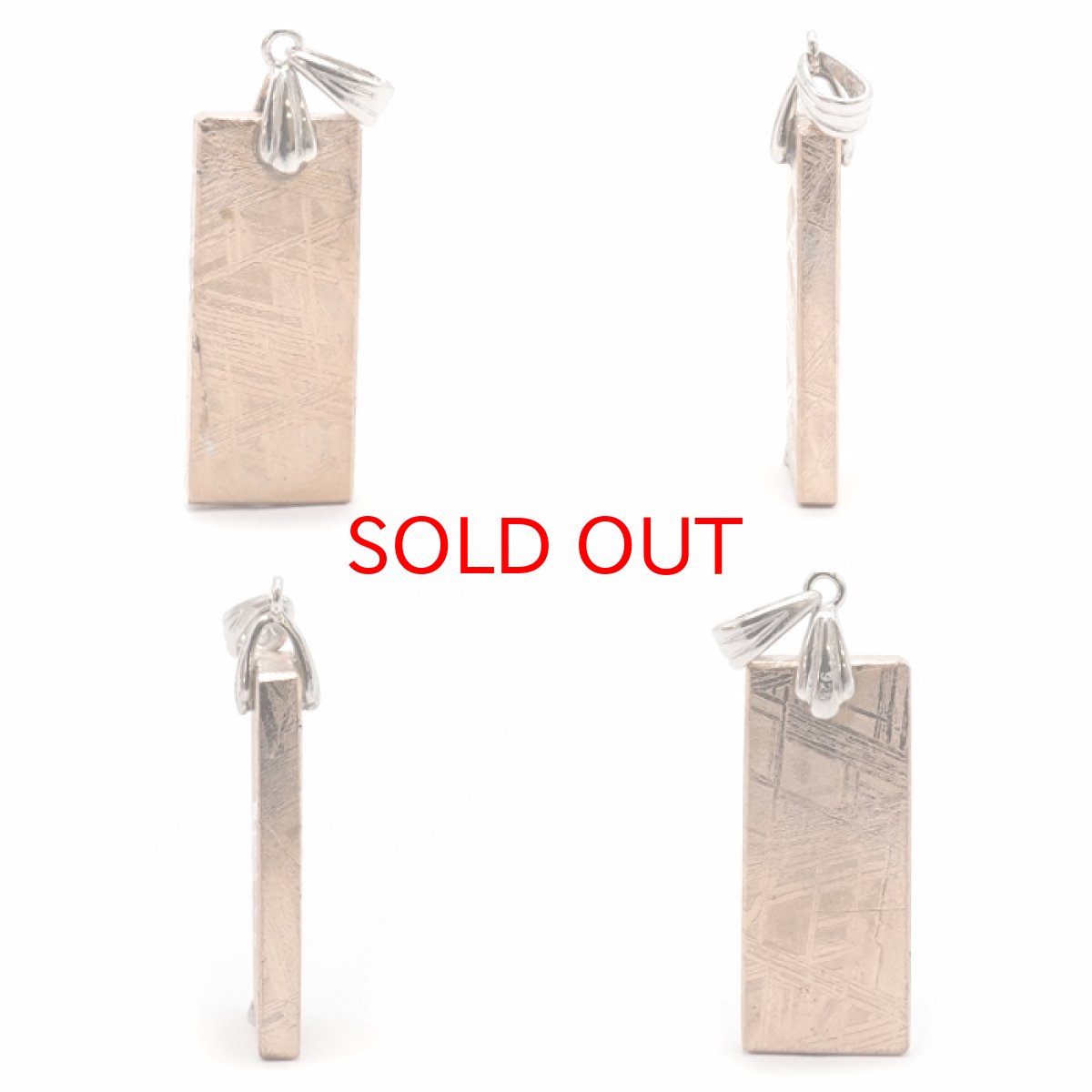 画像2: 【一点物】 ギベオン ペンダントトップ ピンクゴールド プレート ナミビア産 SV925 日本製 メッキ加工 宇宙のパワー 隕石 チャネリング 浄化 天然石 パワーストーン カラーストーン (2)