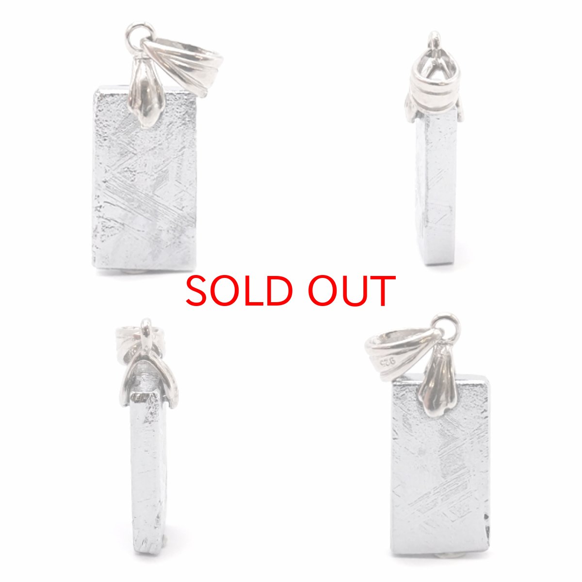 画像2: 【一点物】 ギベオン ペンダントトップ シルバー プレート ナミビア産 SV925 日本製 メッキ加工 宇宙のパワー 隕石 チャネリング 浄化 天然石 パワーストーン カラーストーン (2)