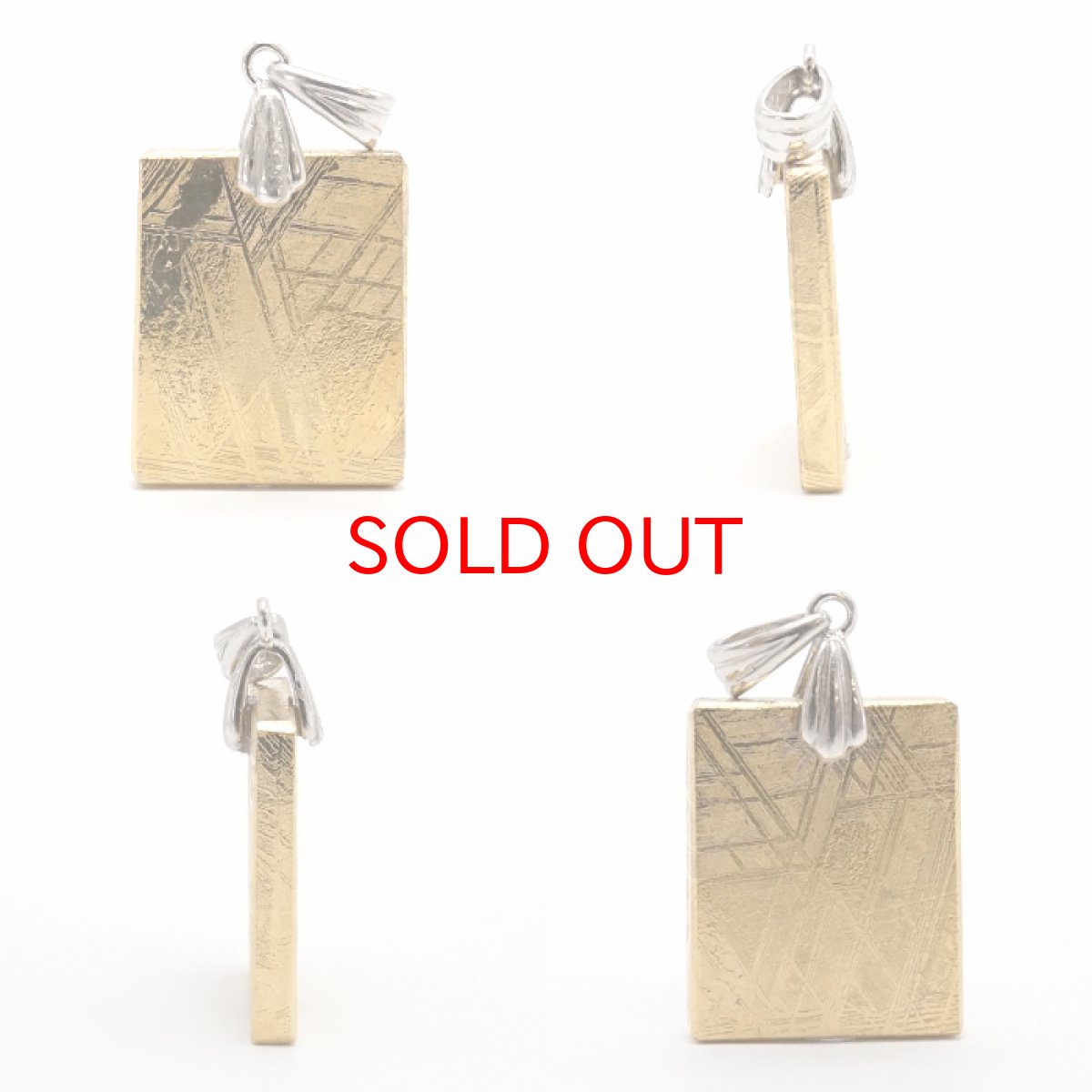 画像2: 【一点物】 ギベオン ペンダントトップ ゴールド プレート ナミビア産 SV925 日本製 メッキ加工 宇宙のパワー 隕石 チャネリング 浄化 天然石 パワーストーン カラーストーン (2)