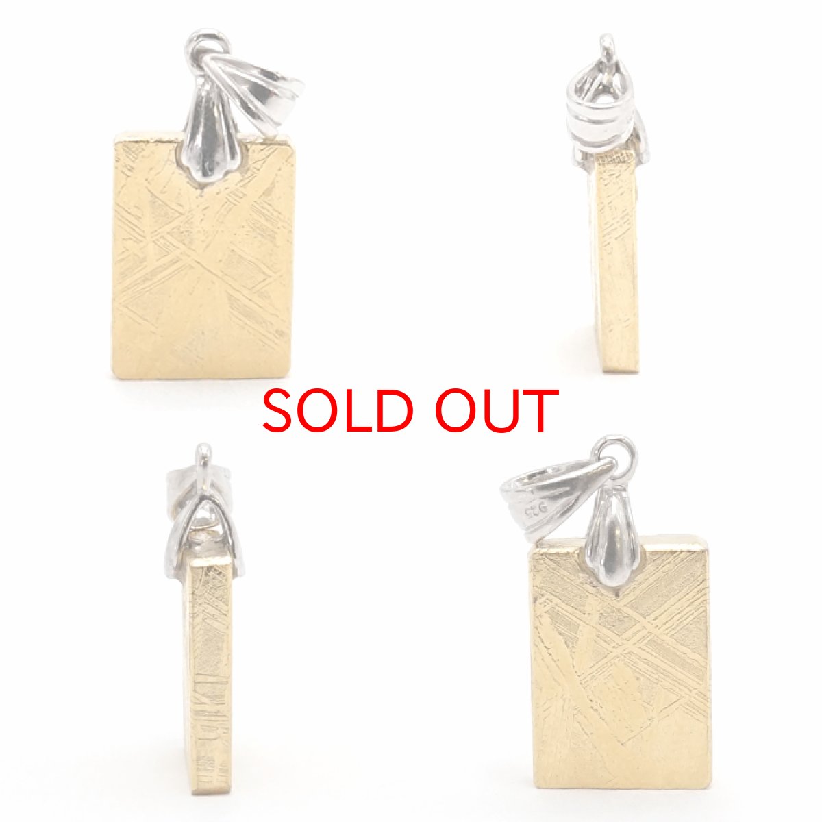 画像2: 【一点物】 ギベオン ペンダントトップ ゴールド プレート ナミビア産 SV925 日本製 メッキ加工 宇宙のパワー 隕石 チャネリング 浄化 天然石 パワーストーン カラーストーン (2)