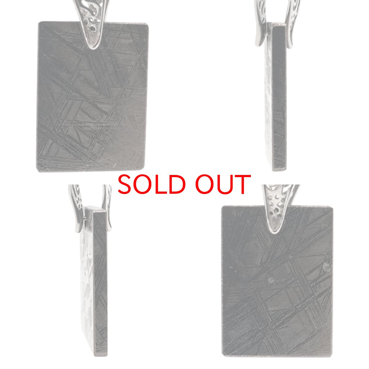 画像2: 【一点物】 ギベオン ペンダントトップ ブラック プレート ナミビア産 日本製 メッキ加工 宇宙のパワー 隕石 チャネリング 浄化 天然石 パワーストーン カラーストーン (2)