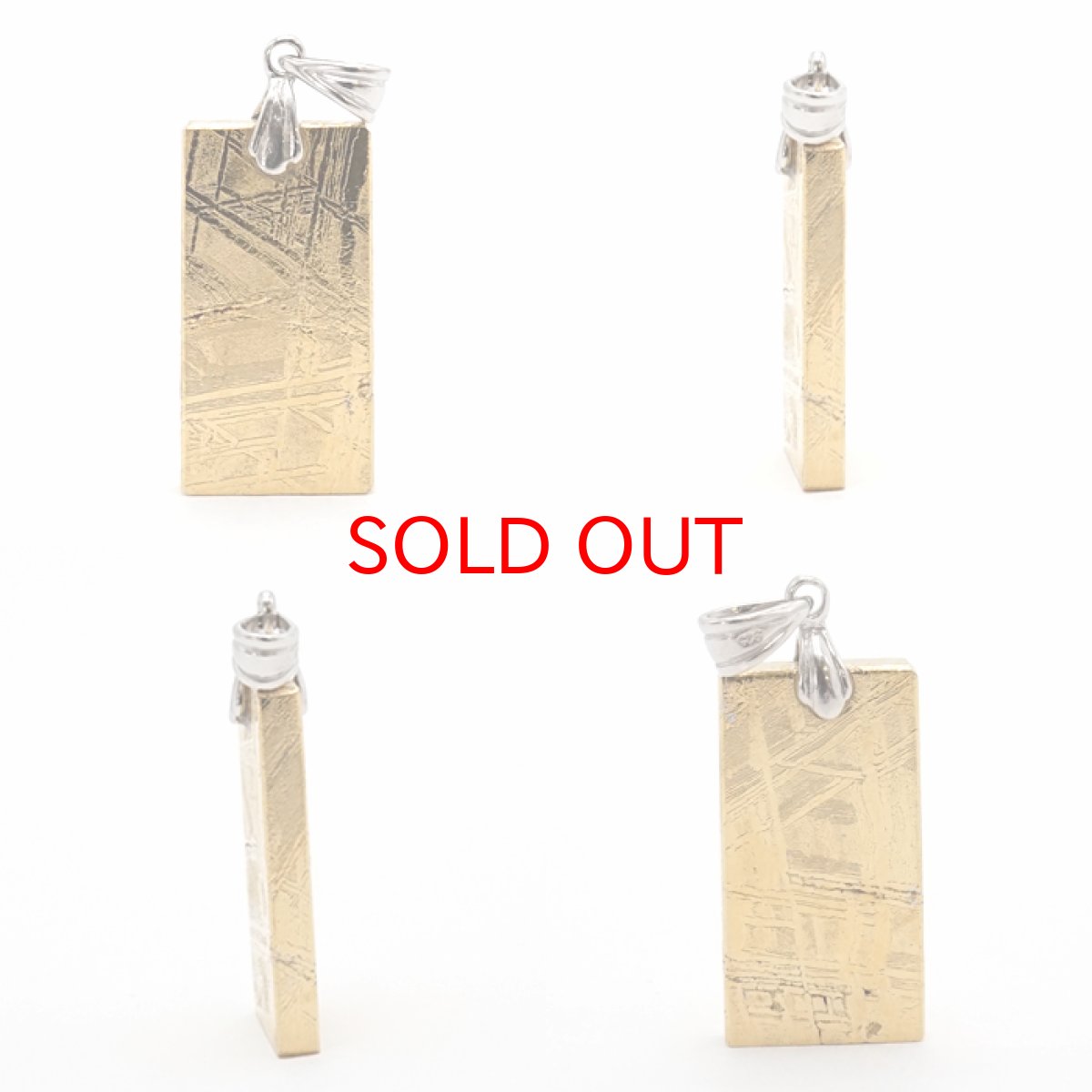 画像2: 【一点物】 ギベオン ペンダントトップ ゴールド プレート ナミビア産 SV925 日本製 メッキ加工 宇宙のパワー 隕石 チャネリング 浄化 天然石 パワーストーン カラーストーン (2)