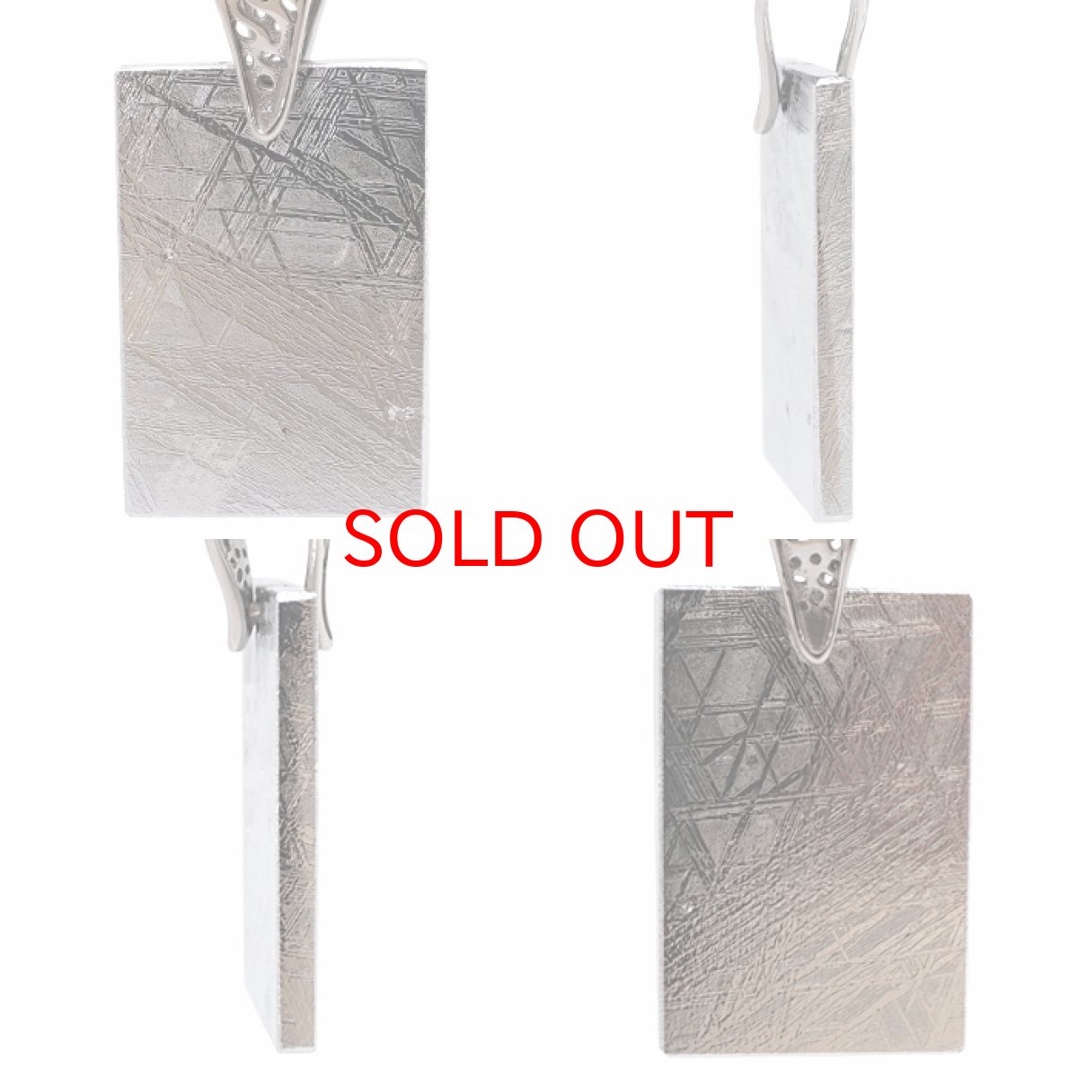 画像2: 【一点物】 ギベオン ペンダントトップ シルバー プレート ナミビア産 日本製 メッキ加工 宇宙のパワー 隕石 チャネリング 浄化 天然石 パワーストーン カラーストーン (2)