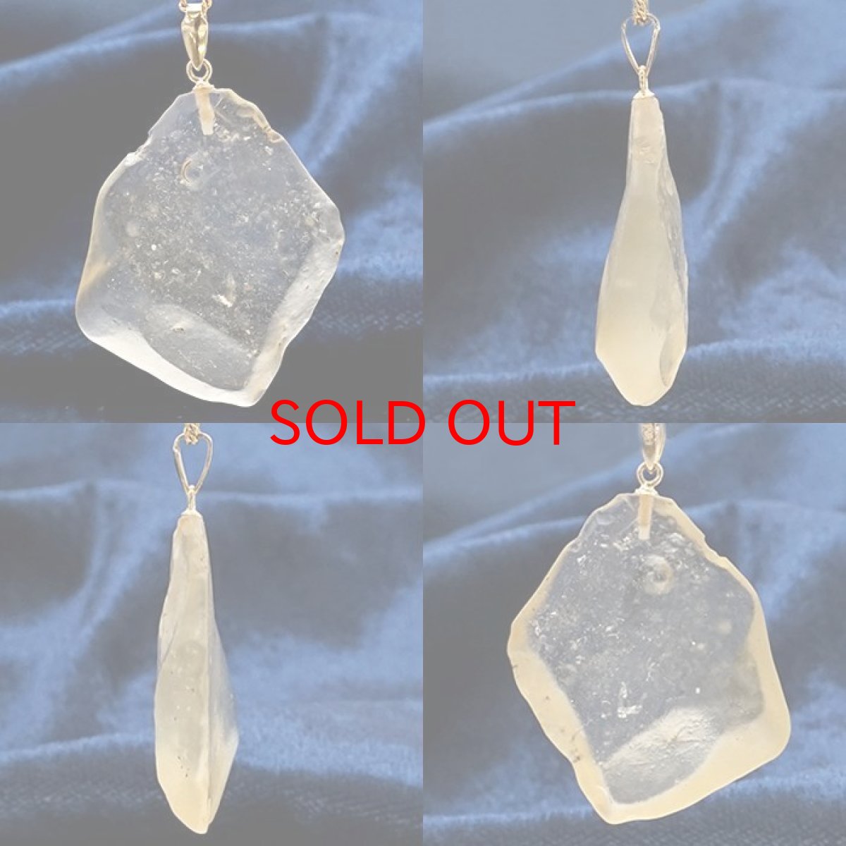 画像2: 【一点物】リビアングラス ペンダントトップ K18 リビア砂漠産 Libyan glass ガラス 隕石 宇宙 ガラス質 癒し 天然石 パワーストーン カラーストーン (2)