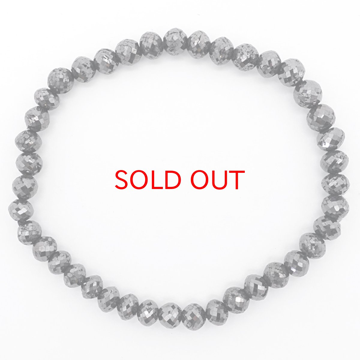 画像3: 【一点もの】 ブラックダイヤモンド 51.9ct ブレスレット アフリカ産 Black Diamond 多面カット 天然ダイヤモンド 天然石 パワーストーン カラーストーン (3)