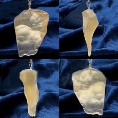 画像2: 【一点物】リビアングラス ペンダントトップ K18 リビア砂漠産 Libyan glass ガラス 隕石 宇宙 ガラス質 癒し 天然石 パワーストーン カラーストーン (2)