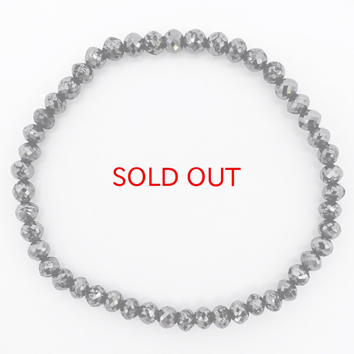 画像3: ブラックダイヤモンド 30.6ct ブレスレット アフリカ産 Black Diamond 多面カット 天然ダイヤモンド 天然石 パワーストーン カラーストーン (3)