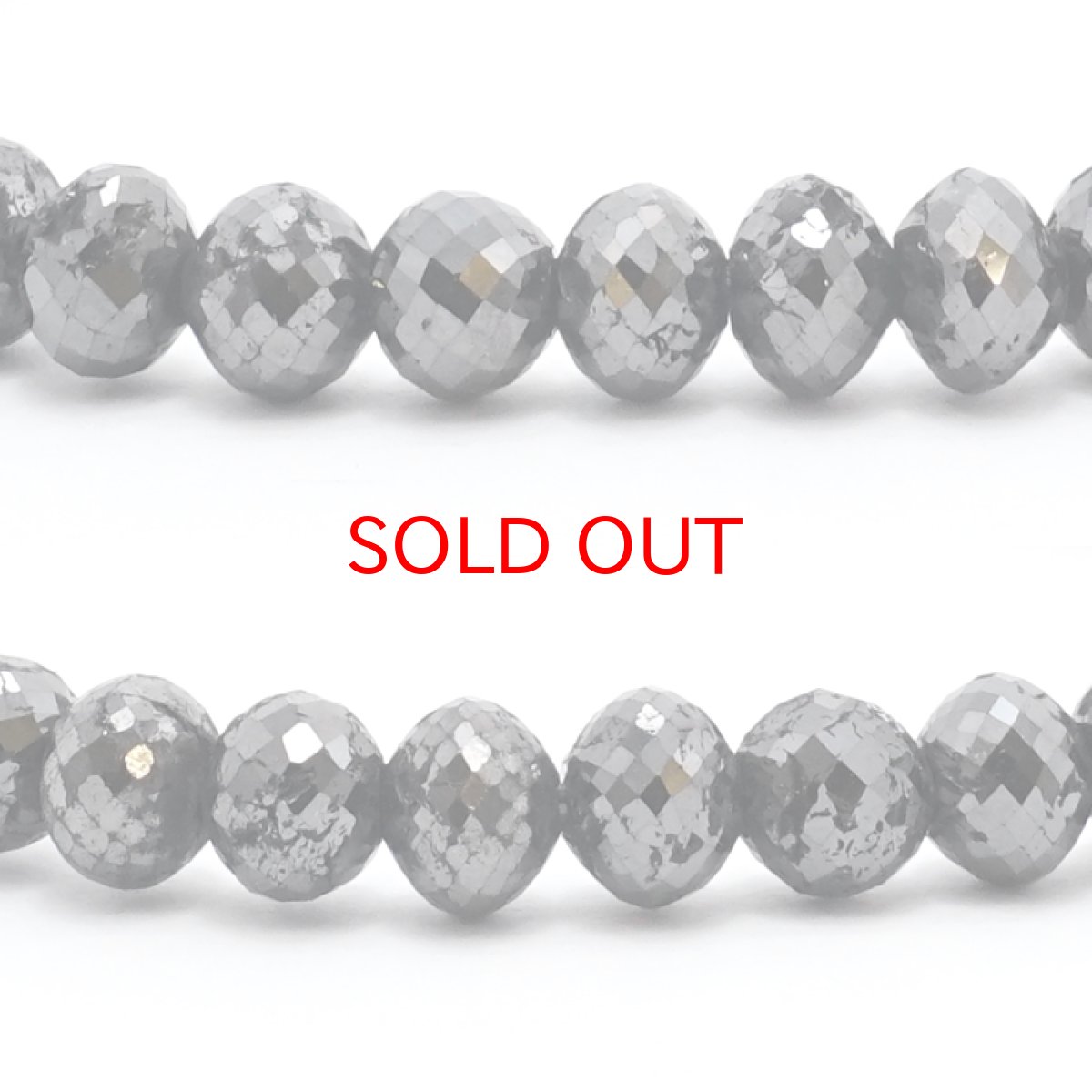 画像2: 【一点もの】 ブラックダイヤモンド 51.9ct ブレスレット アフリカ産 Black Diamond 多面カット 天然ダイヤモンド 天然石 パワーストーン カラーストーン (2)