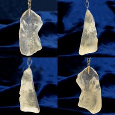 画像2: 【一点物】リビアングラス ペンダントトップ K18 リビア砂漠産 Libyan glass ガラス 隕石 宇宙 ガラス質 癒し 天然石 パワーストーン カラーストーン (2)