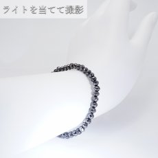 画像4: ブラックダイヤモンド 30.6ct ブレスレット アフリカ産 Black Diamond 多面カット 天然ダイヤモンド 天然石 パワーストーン カラーストーン (4)