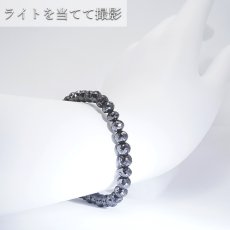 画像4: 【一点もの】 ブラックダイヤモンド 50.6ct ブレスレット アフリカ産 Black Diamond 多面カット 天然ダイヤモンド 天然石 パワーストーン カラーストーン (4)