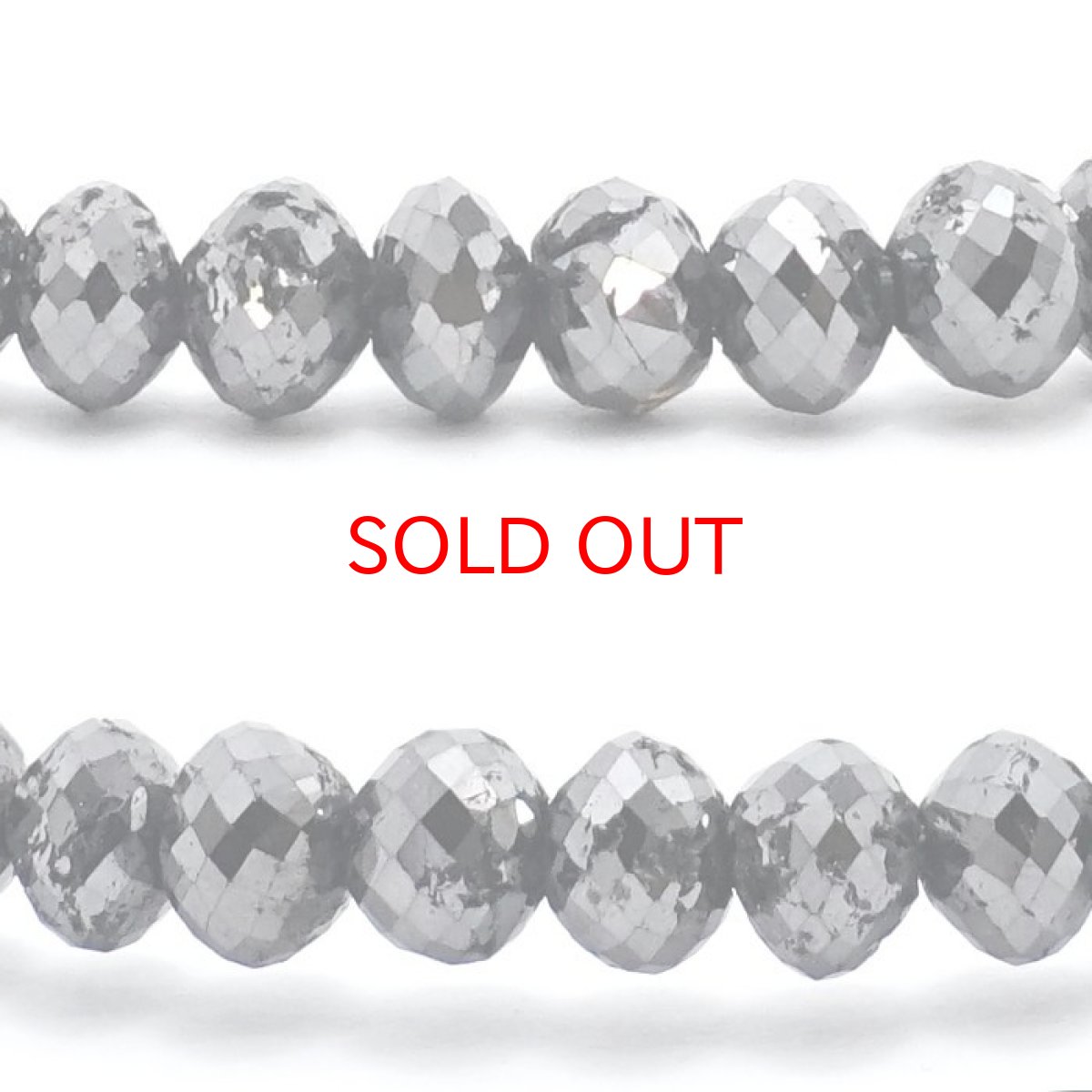 画像2: ブラックダイヤモンド 30.6ct ブレスレット アフリカ産 Black Diamond 多面カット 天然ダイヤモンド 天然石 パワーストーン カラーストーン (2)