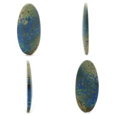 画像2: 【 一点もの 】 アズロマラカイト ルース 20.5ct アメリカ産 Azurmalachite 藍銅鉱 孔雀石 アズライト マラカイト 裸石 天然石 パワーストーン カラーストーン (2)